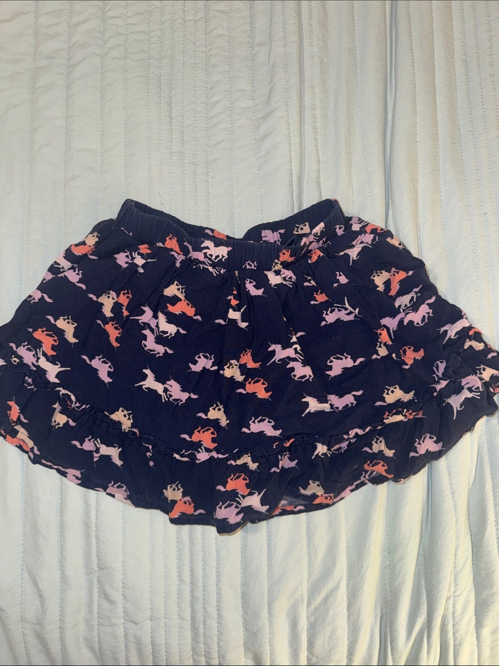 Navy Unicorn Skirt (with attached shorts)